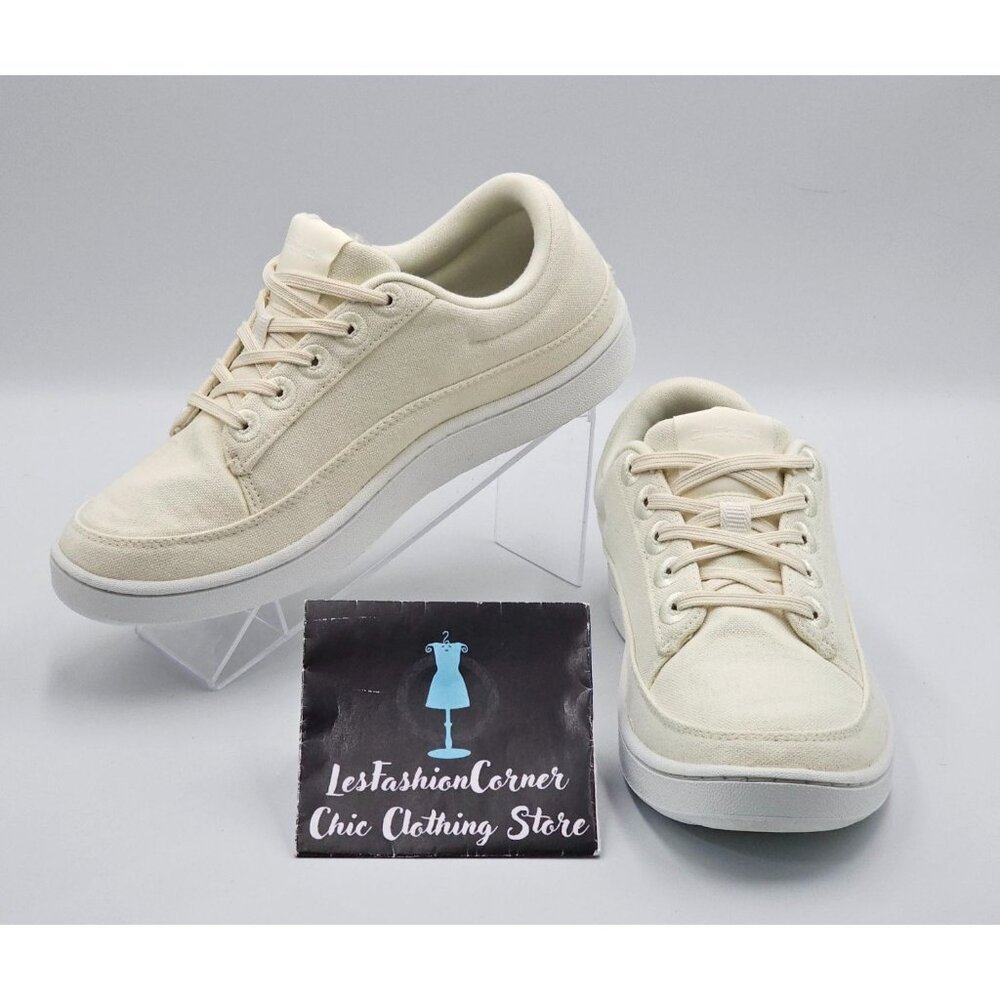 Allbirds Women's Natural White Pacers Lace-Up Canvas Sneakers Size 2932